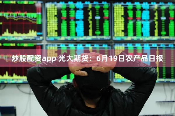 炒股配资app 光大期货：6月19日农产品日报