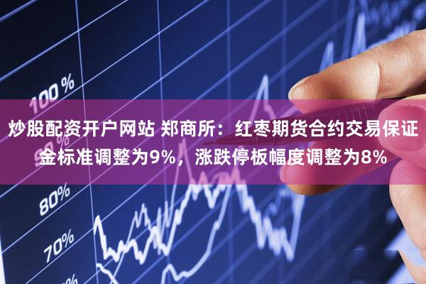 炒股配资开户网站 郑商所：红枣期货合约交易保证金标准调整为9%，涨跌停板幅度调整为8%