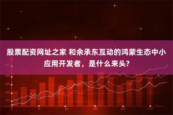 股票配资网址之家 和余承东互动的鸿蒙生态中小应用开发者，是什么来头?