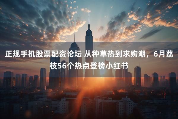 正规手机股票配资论坛 从种草热到求购潮，6月荔枝56个热点登榜小红书